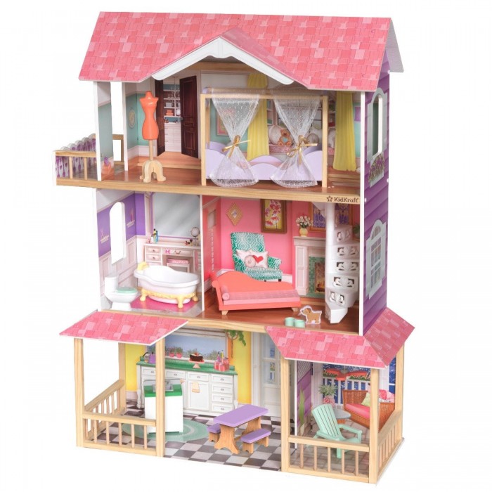 Casuta pentu papusi din lemn Viviana DollHouse KidKraft